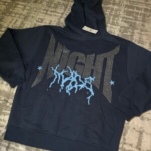 Brand new Navy Blue Graphic Hoodie